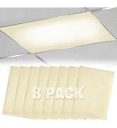 Fluorescent Light Covers with 10 Strong Magnets- 6 Pack Fluorescent Light Filters for Classroom H...