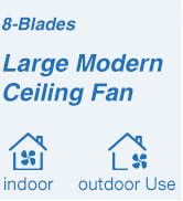 Passky Ceiling Fans with Lights, 64 inch Black Ceiling Fan with Light and Remote Control, Reversi...
