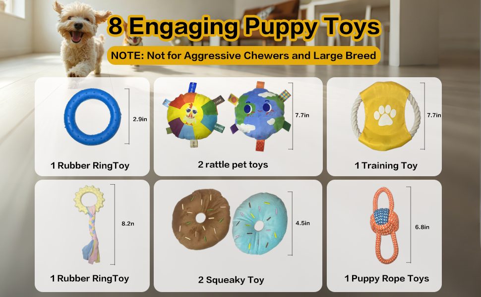 Puppy Play Gym with 8 Hanging Toys