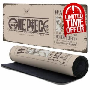 Head Case Designs Officially Licensed One Piece Luffy Gear 5 Poster Graphic Art 37.4 x 15.75 x 0.16 inches (900 x 400 mm) - XL Gaming Office Desk PC Keyboard Mouse Mat Pad