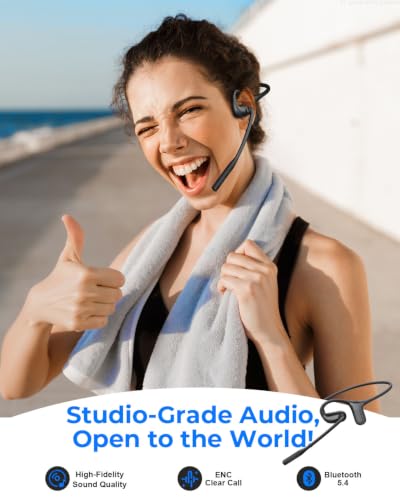 Bluetooth Headphones with MicMute-Matte Black | Rotatable Noise Cancelling Mic