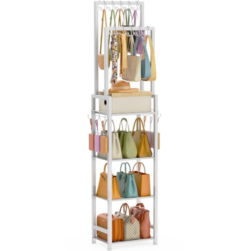 White With 10 Purse Hanger & 6 Side Hooks