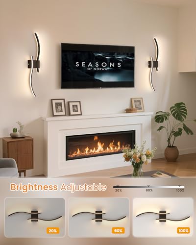 3000K-6500K Dimmable Wall Lamps with Remote