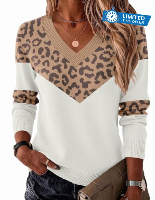 Zeagoo Womens V Neck Sweaters Long Sleeve Tops Lightweight Fall Clothes                                                          Pullover Sweaters for Women