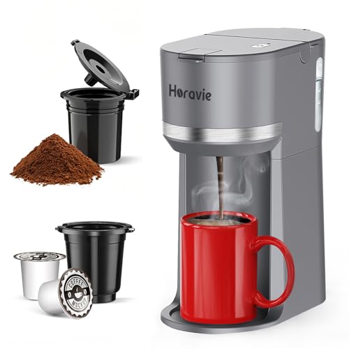 Fast Brew One Cup Coffee Machine with Descaling Reminder and Water Window