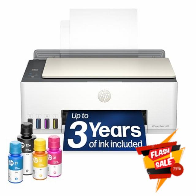 HP Smart Tank 5100 Wireless All-in-One Refillable Printer