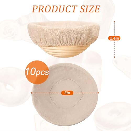 Mini Dough Baking Bowls for Artisan & Home Bakers (5" Round