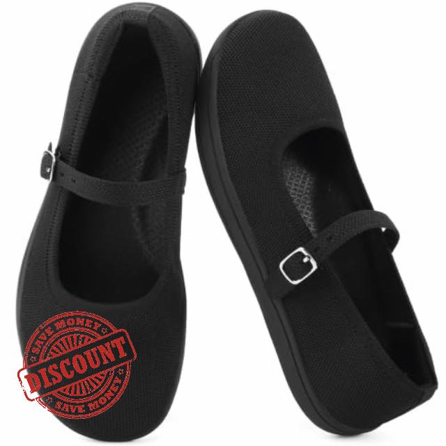 Womens Wide Toe Box Barefoot Mary Jane Flats shoes with Arch Support                                                          breathable upper
