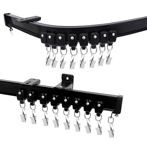 Bendable Room Divider Curtain Tracks with Clips for Ceiling Mount