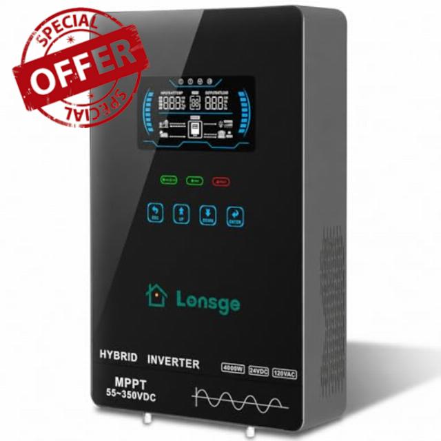 4000W Hybrid Solar Inverter 24V DC to 120V AC