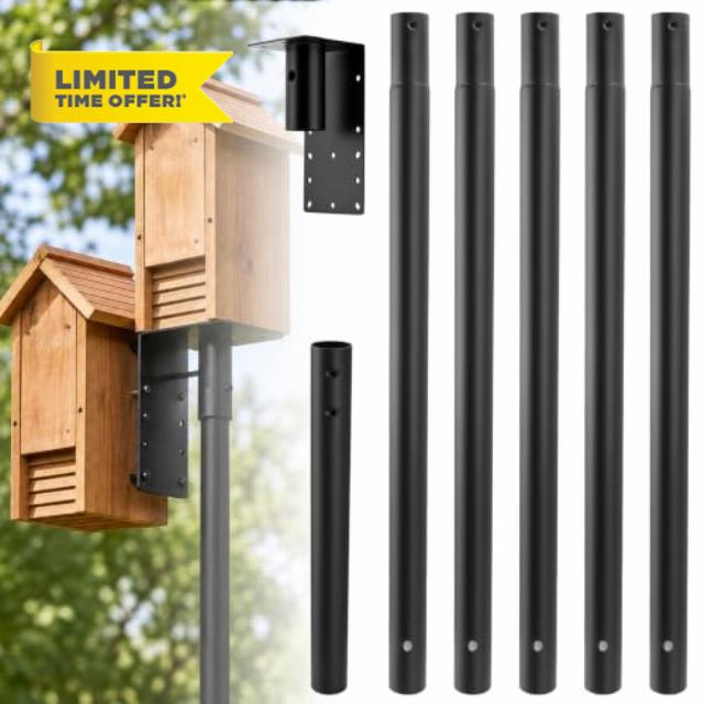 12 FT Bat House Pole with Ground Socket