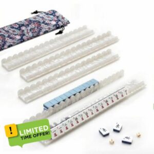 20 Inch Acrylic Mahjong Racks with Pushers Set of 4