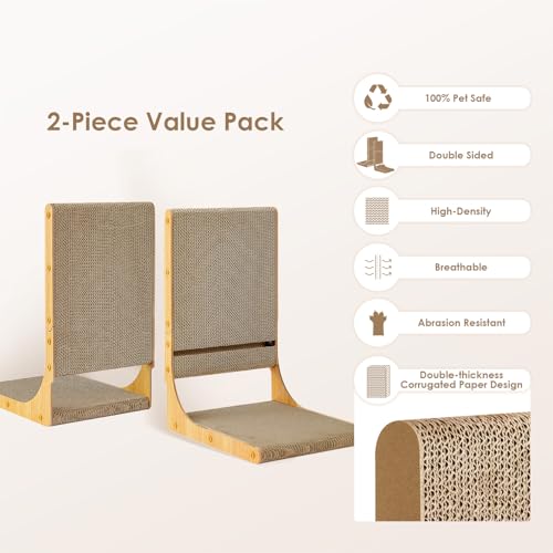 Large | Vertical Cat Scratching Board with Ball Toy