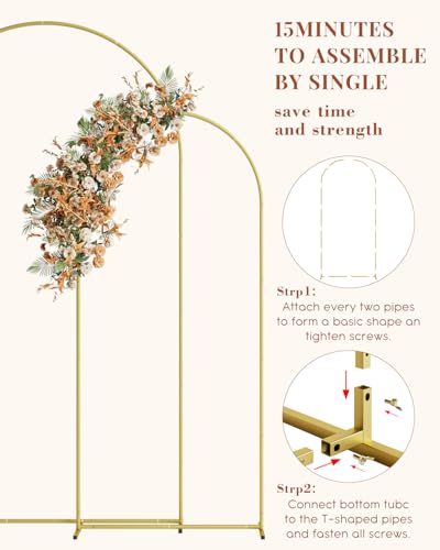 6FT | Gold Arch Backdrop Stand Set of 2