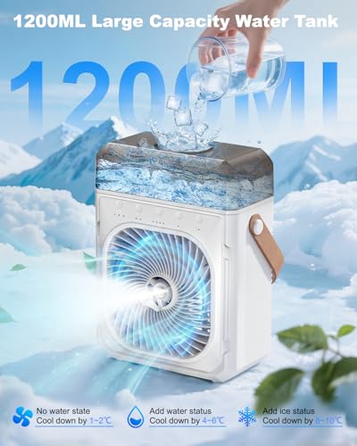 Perfect Quite Mist Water Spray Fans for Camping Patio Home Bedroom Office