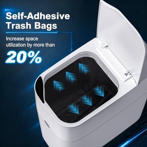 Narrow Motion Sensor Trash Can for Bedroom