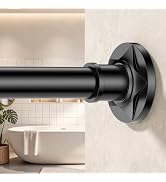 Haryaers Sliver Tension Shower Curtain Rod No Drilling Adjustable 30-108 In(9ft) 1.1" Diameter St...