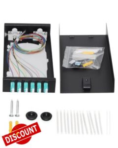 OM3 LC Fiber Rack Mount Enclosure Box 6 Port 12 Core                                                          Fiber Patch Panel Rack Mount LC