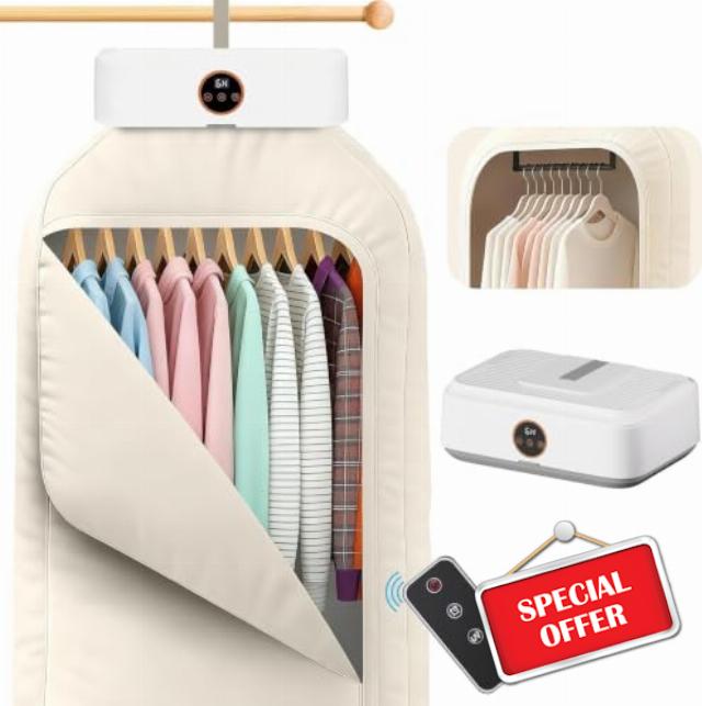 Portable Clothes Dryer Compact Mini Laundry Dryer for with Adjustable Timer Quiet Operation for Apartments RVs and Dorms