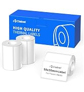 Clabel Clear Thermal Label for CLABEL 221B/320B, 1.96" × 1.18" (50x30mm) Transparent Thermal Stic...