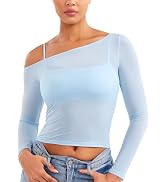 YEOREO Dacrly Strapless Bodysuit Long Sleeve Off Shoulder Leotard Double Lined Thong Bodycon Slim...