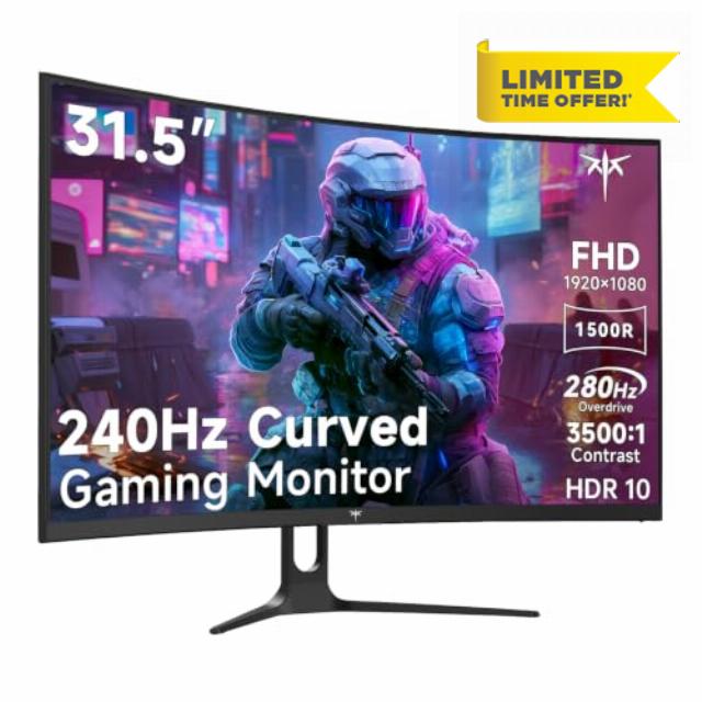 KTC 32 Inch 280Hz 240Hz Curved Gaming Monitor