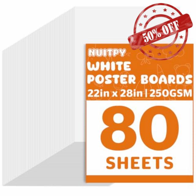 80 Sheets Large Poster Board
