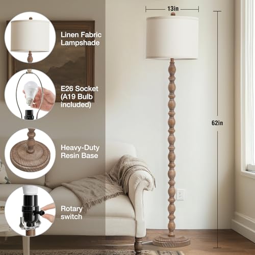 Standing Lamp with Bulb | Resin