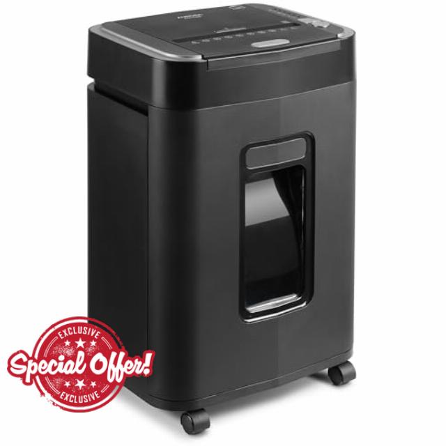 Aurora Commercial Grade 150-Sheet Auto Feed Heavy Duty Micro-Cut Paper and Credit Card Shredder with 6.3 Gallon Pullout Basket / 60 Minutes Continuous Run Time/P-4 Security Level
