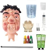 Premium Pimple Popper Toy Face, Reusable Pimple Popping Fidget Toy with Upgraded Gloves, 12-Piece...