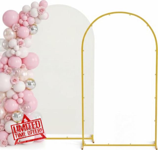 7.2FT Metal Arch Backdrop Stand and Cover Set