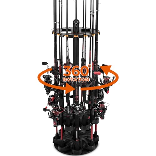 Fishing Gear | Floor Rack Holds Up to 16 Rods & Combos