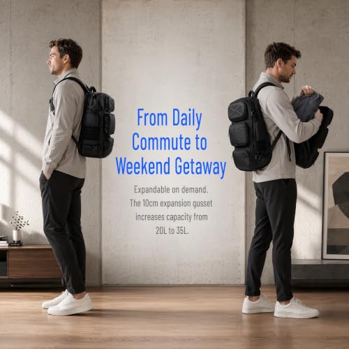 17.3 Inch Laptop Backpack with USB Charging Port ,Black:L:35L