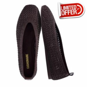 CUSHIONAIRE Gilt Woven Ballet Flats for Women
