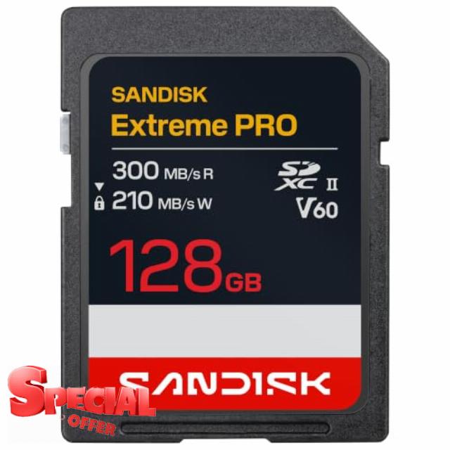 SANDISK 128GB Extreme PRO SDXC UHS-II Memory Card - C10