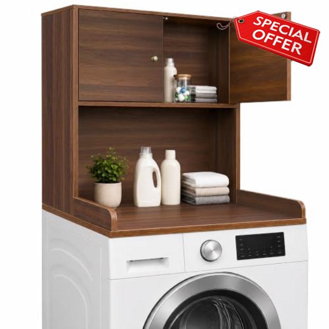 Washer Dryer Countertop with Cabinets