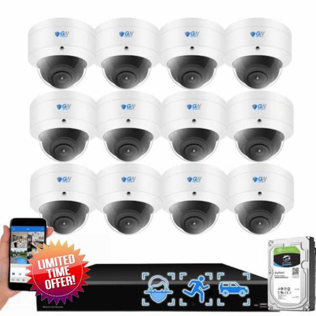 GW Security 4K Face/Human/Cars Detection 16 Channel Security Camera System                                                          12MP Smat AcuSearch NVR