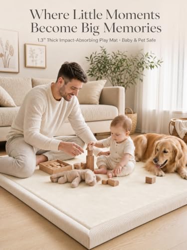 Cushioned Infant Activity Mat with Anti-Slip Backing