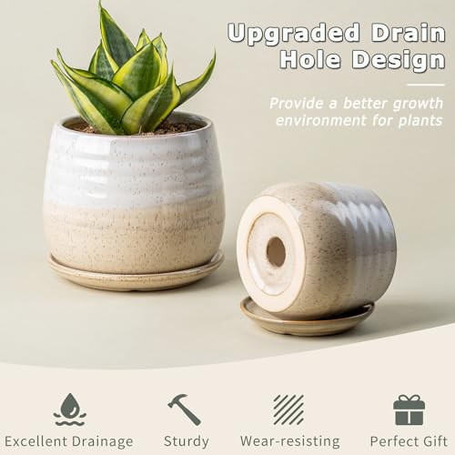 3.4+4.7+6.1 Inch Flower Pot Set of 3