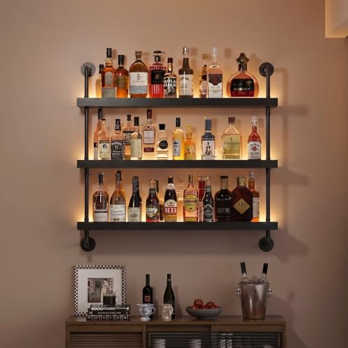 31.5" Liquor Bottles Floating Shelves Display Storage Organizer
