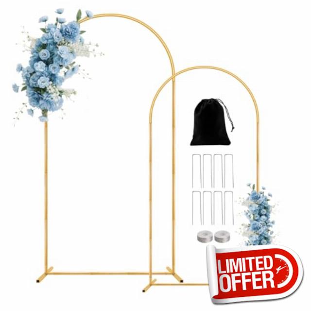 2 Pack Metal Arch Backdrop Stand(7.2 ft