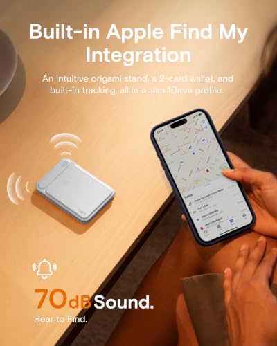 4-in-1 MagSafe Find My Phone Wallet                                                          Hold 1-2 Cards | Adjustable Phone Stand | Multi-Angle | Capture Button | Stylish&Minimalist | MOVAS Leather |Commuting&Travel