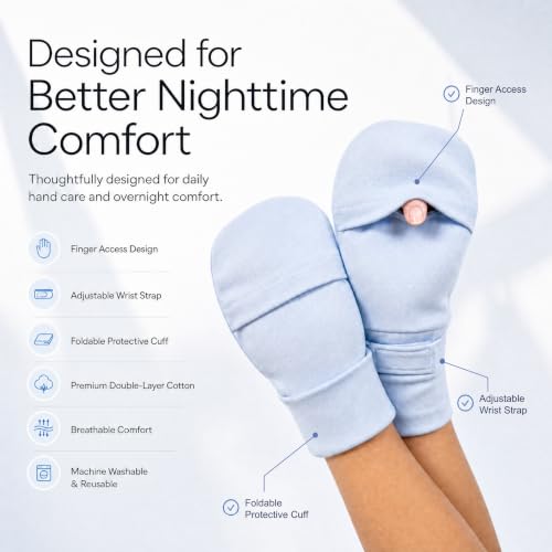 Eczema Mittens for Adults with Adjustable Strap