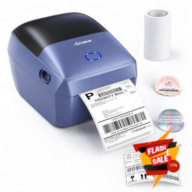 CLABEL G4 4x6 Shipping Label Printer with Built-in Holder Small Business Professional Shipping Solution with Built-in Storage