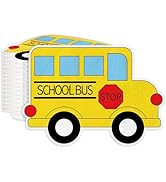 Whaline 100 Pcs Back to School Cocktail Napkins Scalloped Disposable Paper Napkin Apples Pencil N...