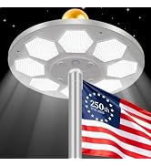 Flag Pole Light Solar Powered Top Mount, Up to 15 Hours Lighting, 25-Star Bright LEDs, Dusk-to-Da...