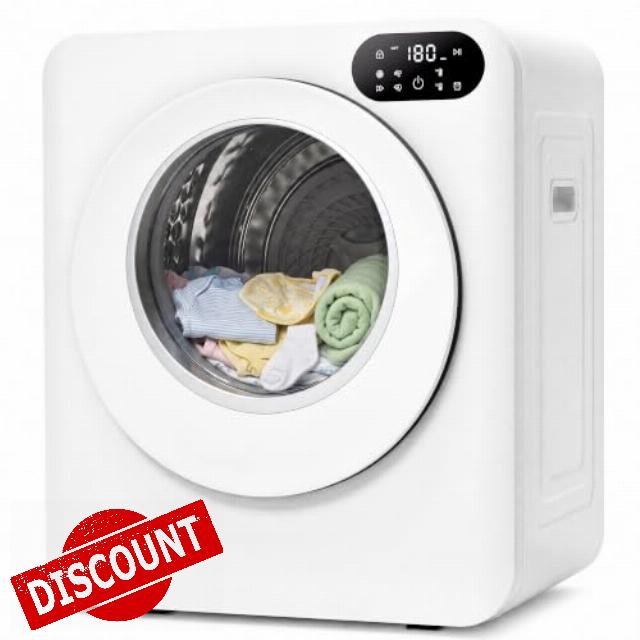 Euhomy Protable Clothes Dryers for Laundry 1.5 Cu. Ft. Small Electric Dryer Machine with LED Control