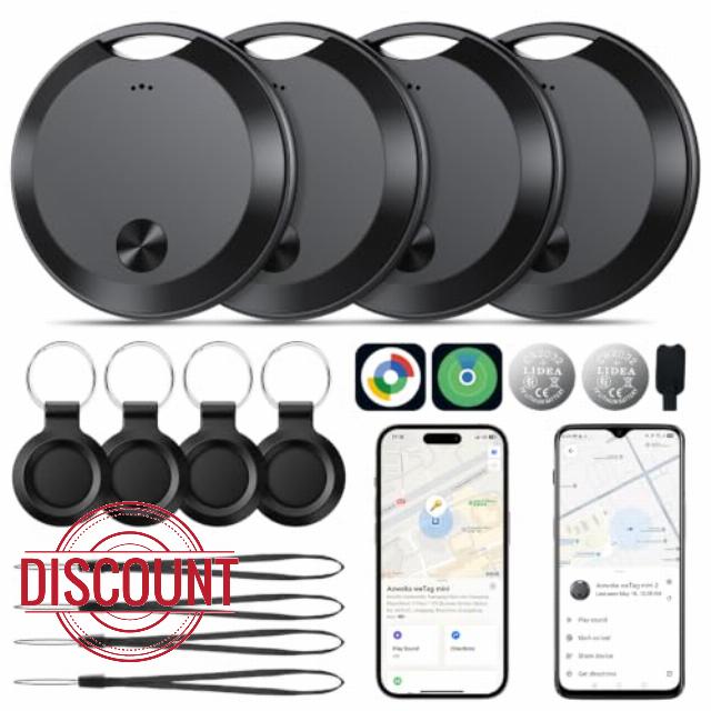 2026 Air Tracker Tags Item Locator for Android & iOS Bluetooth Tracker Smart Tags Compatible with Apple Find My (iOS) & Google's Find Hub(Android) for Keys