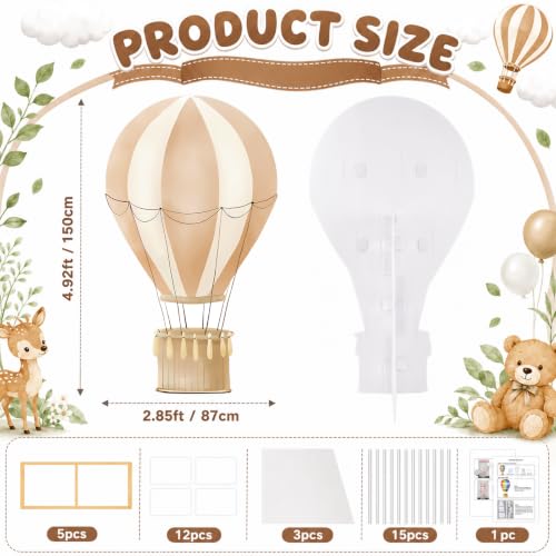 Large Light Brown Hot Air Shaped Cardboard Cutout