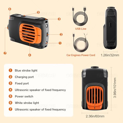 Battery Operated Deterrent Control Mice for Car Engines